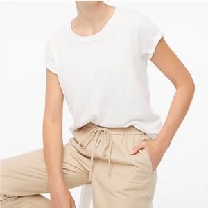 J Crew White Girlfriend Tee NWOT XXL